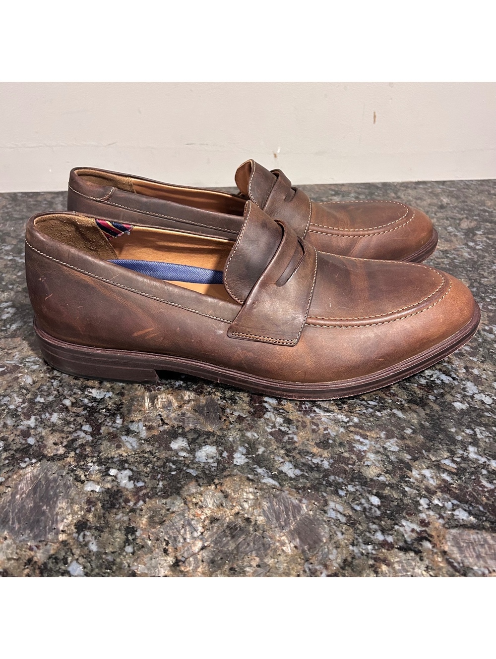 BOSTONIAN Men's Mckewen Step Penny Loafer Leather Shoes 11 M Nice!